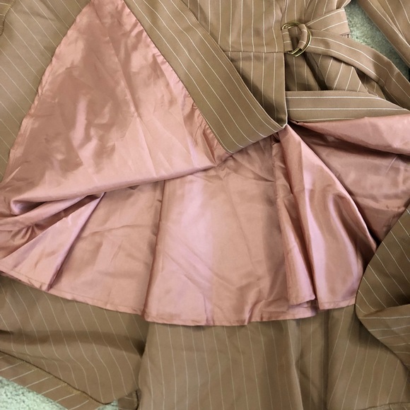 NWT Pink/Mauve Pinstripe Wrap Dress - Picture 5 of 5